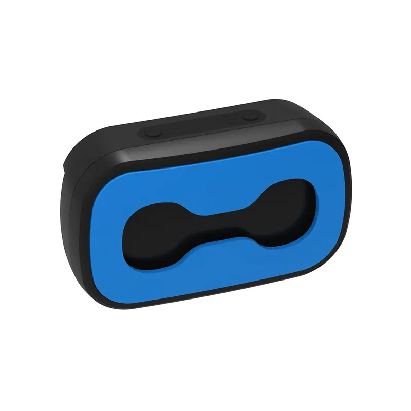 Basic blue and black anti-bark device, compact design for humane dog training.